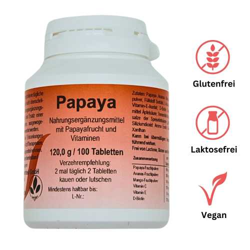 Papaya Kautabletten – Verdauung & Energiestoffwechsel